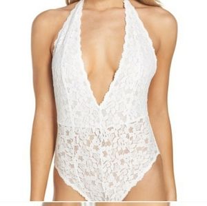 White lace bodysuit